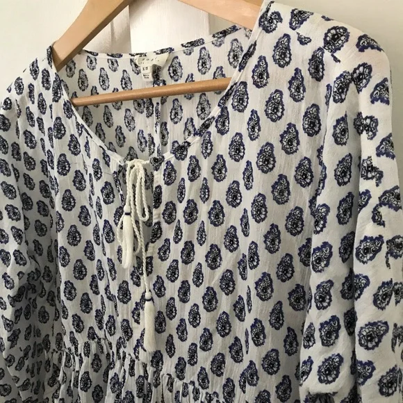 Soft Joie Ulyana gauze printed peasant blouse RUNS LARGE - Picture 6 of 13